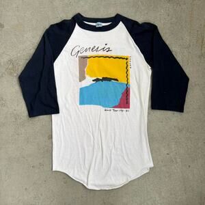 Vintage 80s The Knits Genesis Abacab Tour Phil Collins Concert Band T-Shirt